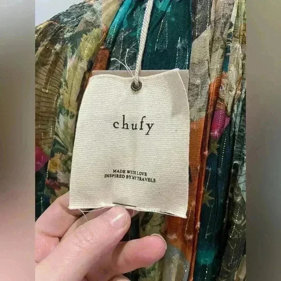 KILLA GATHERED PRINTED FIL COUPÉ GEORGETTE MIDI DRESS ORIGINAL COST $650 - Picture 9 of 15